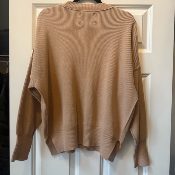 ABERCROMBIE & FITCH | Fisherman’s Oversized Crewneck Sweater Tan Women’s |Size S - Picture 6 of 7